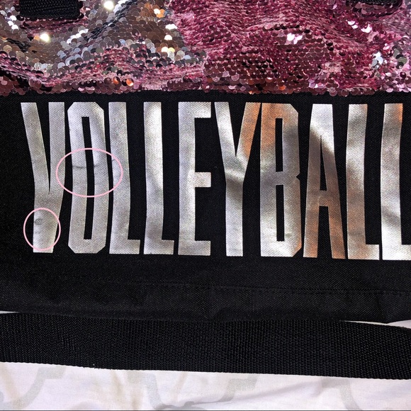 Justice Accessories Justice Volleyball Duffle Bag Pink And Silver